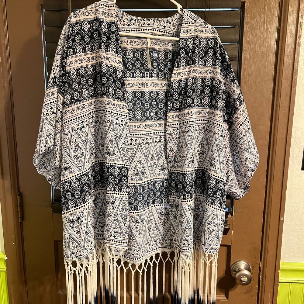 Blue&White Women cover up